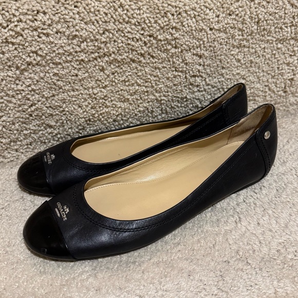 Black Coach Flats - Picture 3 of 4